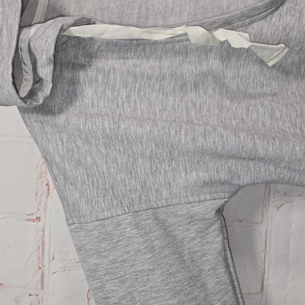 Victorias Secret Victoria Sport Deep VNeck Gray Sweatshirt Hoodie Women Size S/M - Picture 4 of 12